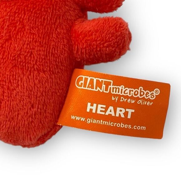 Giant Microbes Heart Stuffed Plush Bloodshot Eyes Red Version by Drew Oliver 5” - Picture 3 of 5